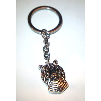 STUNNING TIGER KEY RING WITH KEY CHAIN & VELVET GIFT BAG