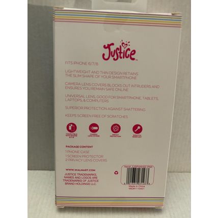 NEW Justice Positive State of Mind Fashion Protective Kit for iPhone 6/7/8