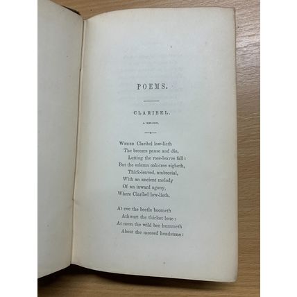 RARE* 1860 "POEMS OF ALFRED TENNYSON" VOLS 1 & 2 USA HARDBACK BOOKS (P6)