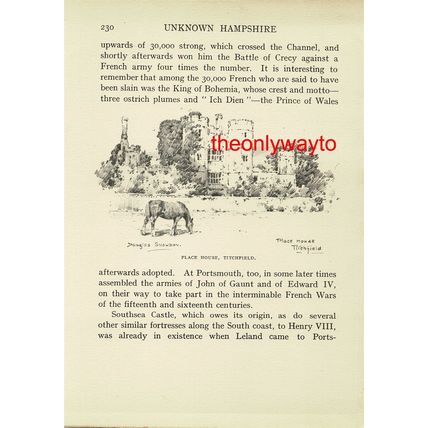 Place House, Titchfield, Hampshire, Book Illustration (Print), 1926
