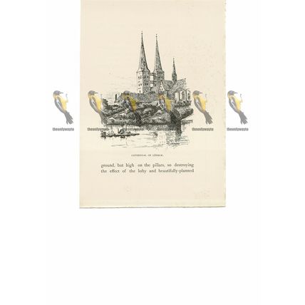 Lubeck Cathedral, Germany, Book Illustration (Print), 1889