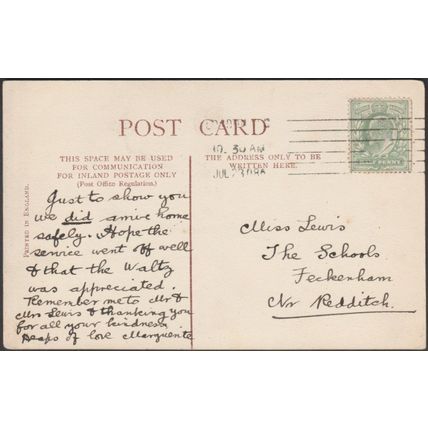 Royal Castle Hotel, Facing Sea, Lynton, Devon, 1908 - Postcard