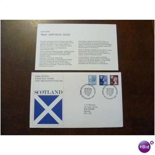 1978 Scotland definitives GB FDC Special regional stamp