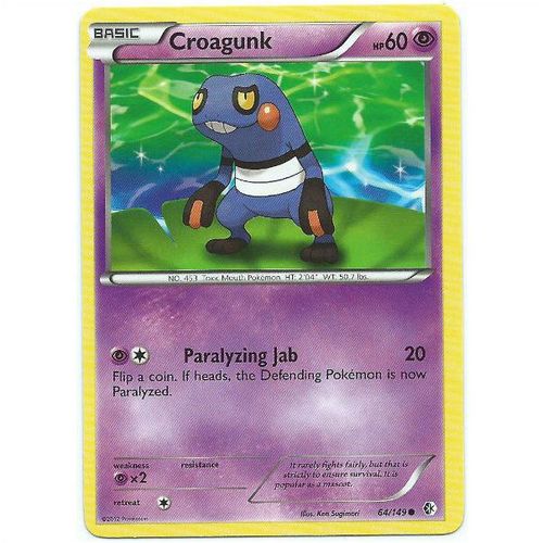 Pokemon Black & White Boundaries Crossed - #64/149 - Croagunk
