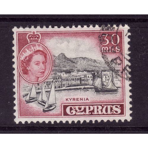 CYPRUS 1955 SG180 30M KYRENIA FINE USED