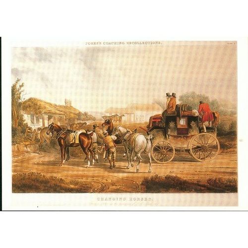 The Post Office Archives 1992 - "Changing Horses" 1842 Engraved by J Harris