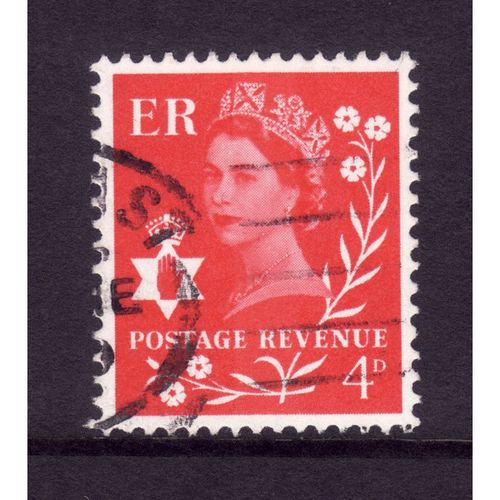 GREAT BRITAIN NORTHERN IRELAND 1969 SG NI 9 4d BRIGHT VERMILION FINE USED#2