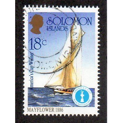 SOL 1987 18c 'AMERICA'S CUP - MAYFLOWER 1886' FINE USED(EBID 51-627)