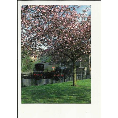 Railway BR 34092 & 42729 Postcard by Keighley & W.V.Railway (WV179)