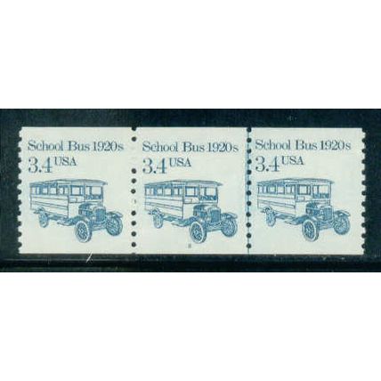 2123 3.4c School Bus Very Fine MNH Dry Gum PNC 2/3 W0322