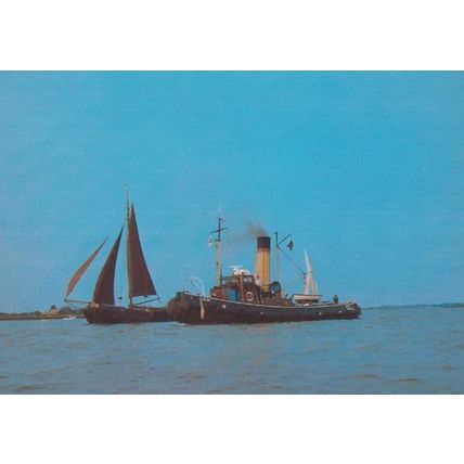 The Steam Tug Brent Sunderland Ship Postcard