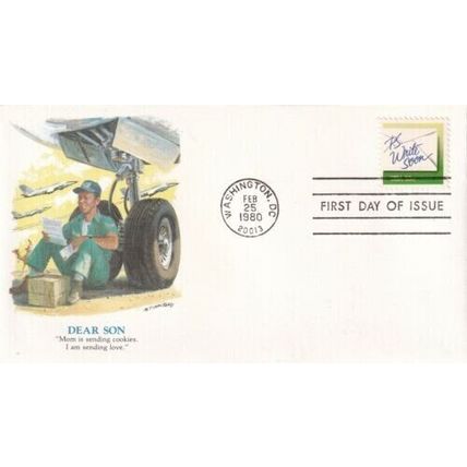 United States 1980 Dear Son Fleetwood FDC Washington DC cancel unaddressed VGC