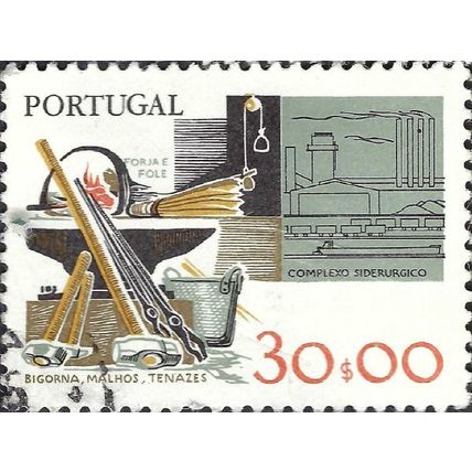 PORTUGAL, Old and modern, industry, grey 1980, 30Esc, #3