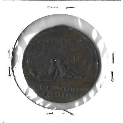 Winter Carnival of Montreal Canada Medal VF