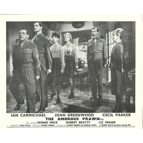 THE AMOROUS PRAWN Ian Carmichael, Joan Greenwood 1962 F-O-H Stills Set (8)