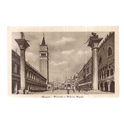 VENEZIA vintage postcard unused c.1943? Venice canals etc (k)