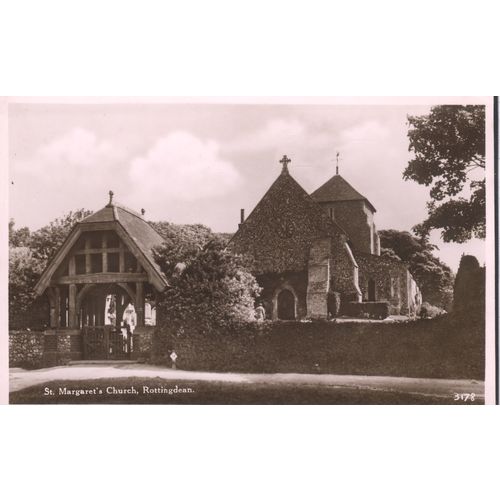 Vintage GB postcard - St. Margaret's Church, Rottingdean, Brighton, Sussex