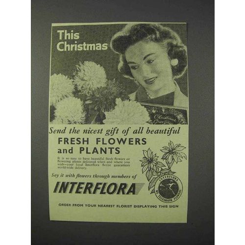 1959 Interflora Florist Ad - This Christmas