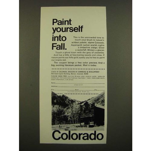 1969 Colorado Tourism Ad - Paint Yourself into Fall