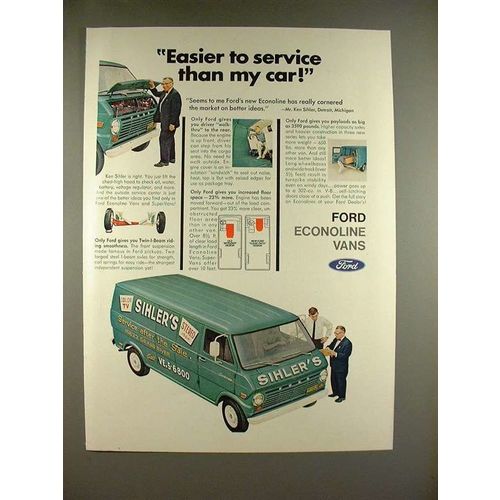1969 Ford Econoline Van Ad - Easier to Service