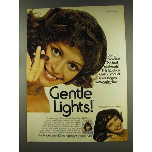 1977 Clairol Gentle Lights Ad - Sorry Blondes!