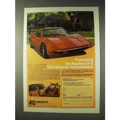 1977 Bradley GT II Car Kit Ad - Ultimate Achievement