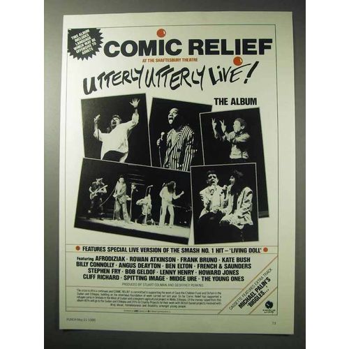 1986 Comic Relief The Album Ad - Utterly Utterly Live!