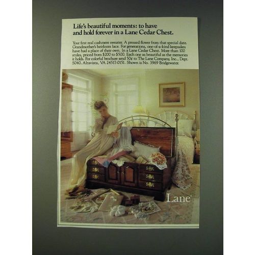 1987 Lane Cedar Chest Ad - Life's beautiful moments: to have and hold forever