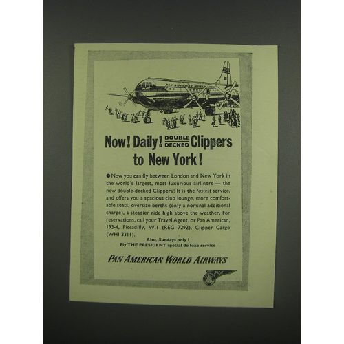 1949 Pan American World Airways Ad - Now! Daily! Double Decked Clippers