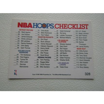 NBA Hoops 1991 Basketball Cards Card Variants (e31)