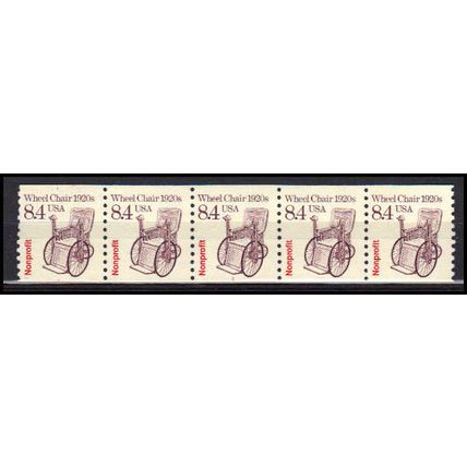2256 8.4c Wheel Chair Fine MNH Dry Gum PNC 1/5 X3016