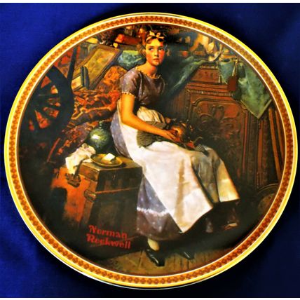 Knowles Dreaming in the Attic Fine China Plate by Norman Rockwell