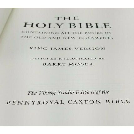 THE HOLY BIBLE KJV Family Bible 1999 Viking Pennyroyal Caxton Bible (G13)