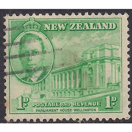 New Zealand 1946 KGV1 1d Parliament Peace Issue used SG 668 ( A1435 )