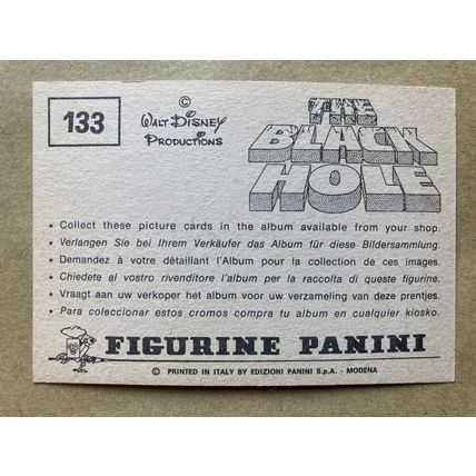 The Black Hole Sticker # 133 (A) unused 1980 Panini Disney Sci-fi