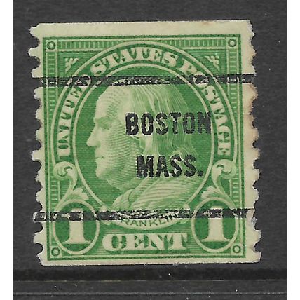 USA 1923 1c FRANKLIN GREEN SG 560 FINE USED#