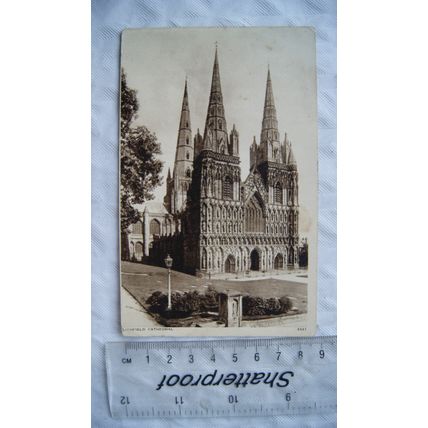 1943 Postcard Lichfield Cathedral