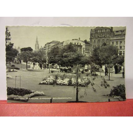 CENTRAL PLEASURE GARDENS, BOURNEMOUTH vintage .used postcard 1962 pm =