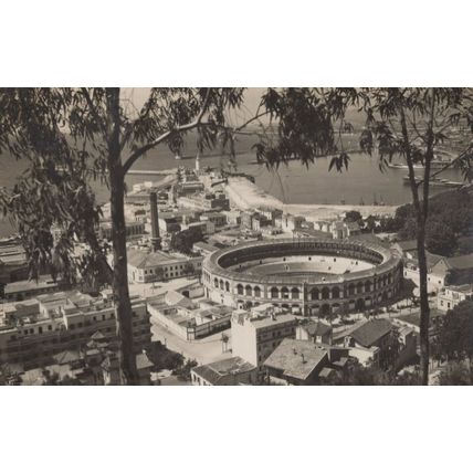Malaga Andalucia Plaza de Toros Bullfighting Stadium Old Postcard