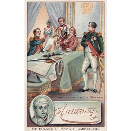 Klemens von Metternich Statesman Printed Signed Bendorps Postcard Antique Card