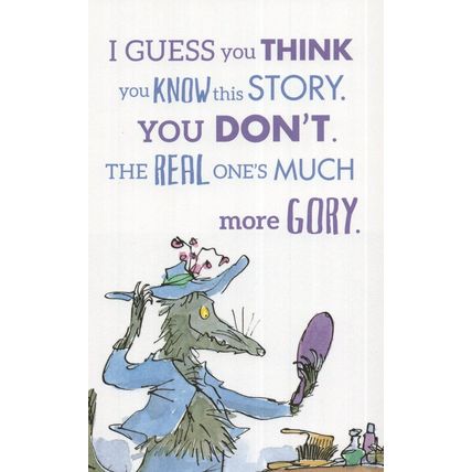 Roald Dahl Revolting Rhymes Book The Story Is Gory Posatcard