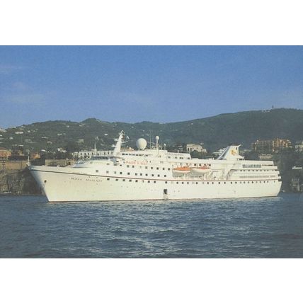 MS Ocean Majesty Page & Moy Cruises Ship Advertising Postcard