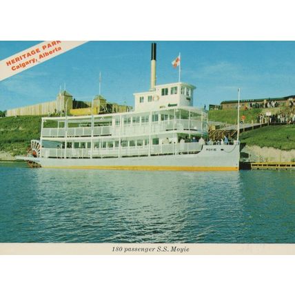 SS Moyie Ferry Ship at Calgary Alberta Canada Postcard