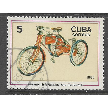 CUBA 1985 5c KAYSER TRICYCLE 1910 SG 3111 FINE USED#2