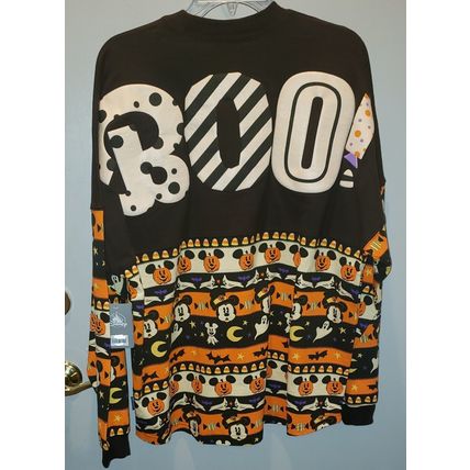 DISNEY HALLOWEEN GLOW IN DARK BOO SPIRIT JERSEY SHIRT~NEW~ADULT LONG SLEEVE MED