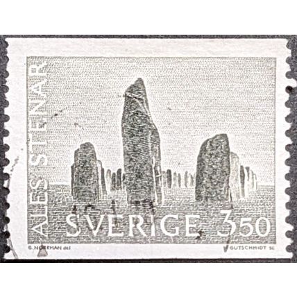 STAMP Sweden SG499 1966 3Kr50 Viking Gravestones Used