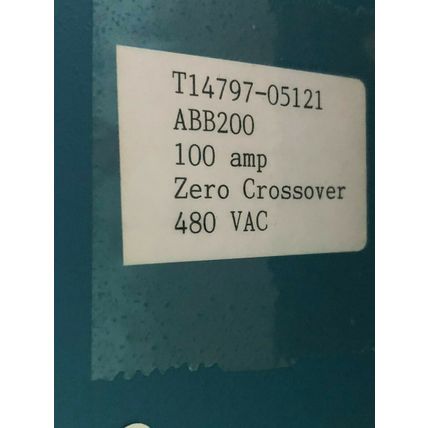 ABBOTT T14797-05121,100 AMP ZERO CROSSOVER 480VAC,ABB-200,A6T 150,3 PHASE,SG
