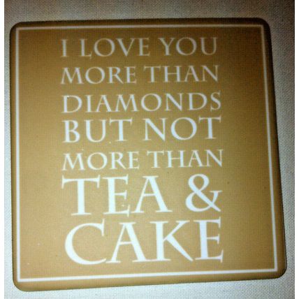 Shabby & Chic Brown Tile With I Love You... Message & Placemat on another side