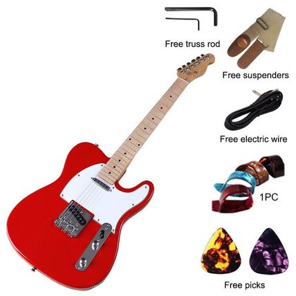 Flame Maple Top TL Electric Guitar 6 String, Sunburst 39 Inch