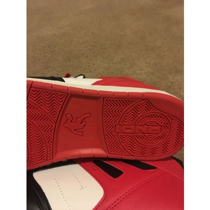 AND1 Youth Boys Red White Black Athletic Shoes Sneakers High-Top Size 6